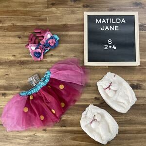 NWT Matilda Jane Moments With You Oh Deer! Costume Set Red Green Woodland S